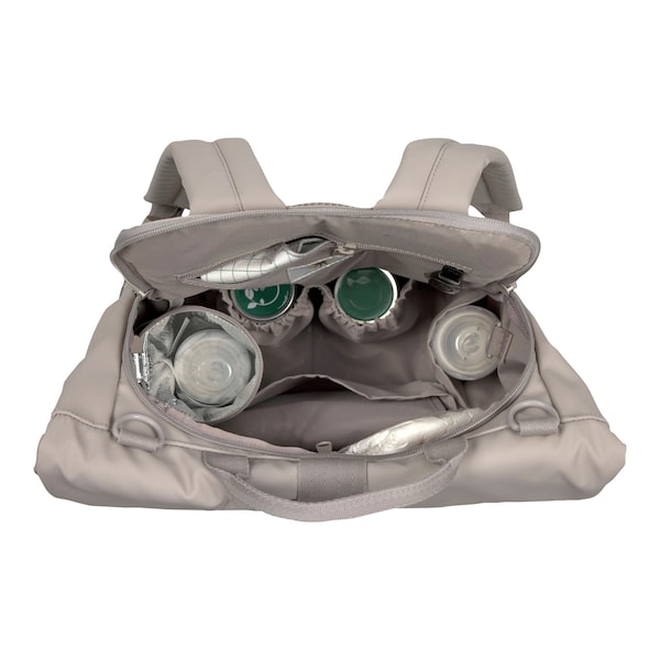babywalz LässigWickelrucksack Rolltop Up taupe VIP-Rabatte