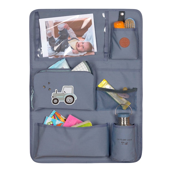 babywalz LässigRückenlehnen- Spielzeugtasche Car Wrap-to-Go Adventure blau Traktor Angebote