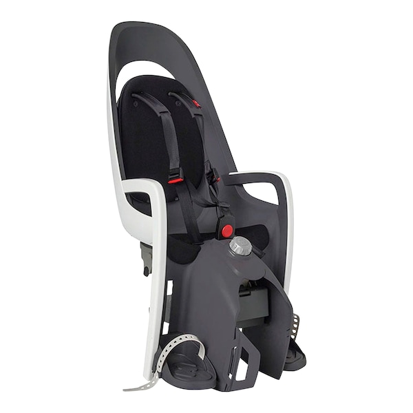 babywalz hamaxKinderfahrradsitz Caress mit Adapter für Gepäckträgermontage white / black