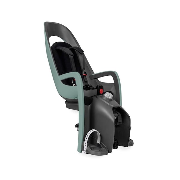 babywalz hamaxKinderfahrradsitz Caress mit Adapter für Gepäckträgermontage green / black