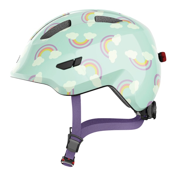babywalz ABUSFahrradhelm Smiley 3.0 LED blue rainbow