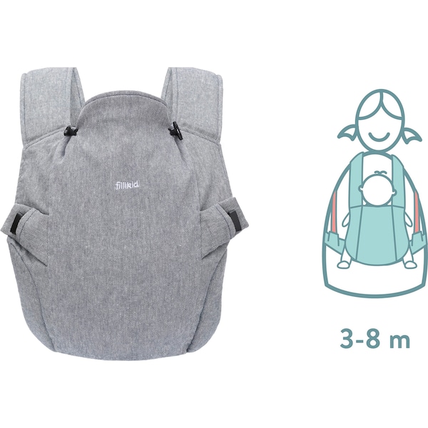 babywalz FillikidNatural Babytrage 2 Tragepositionen stone Weihnachtsangebot