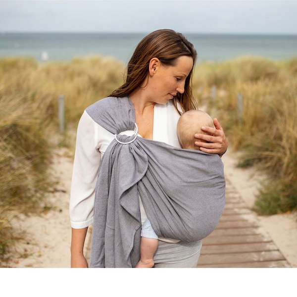 babywalz AMAZONASRing Sling Tragetuch grey Nur für heute
