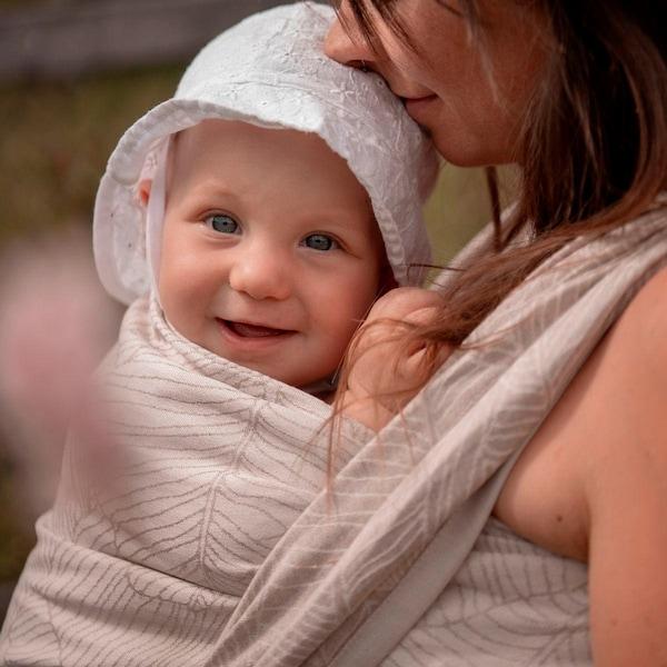 babywalz HOPPEDIZ®Babytragetuch Gewebtes Tragetuch kbA Grenada natur Im Verkauf