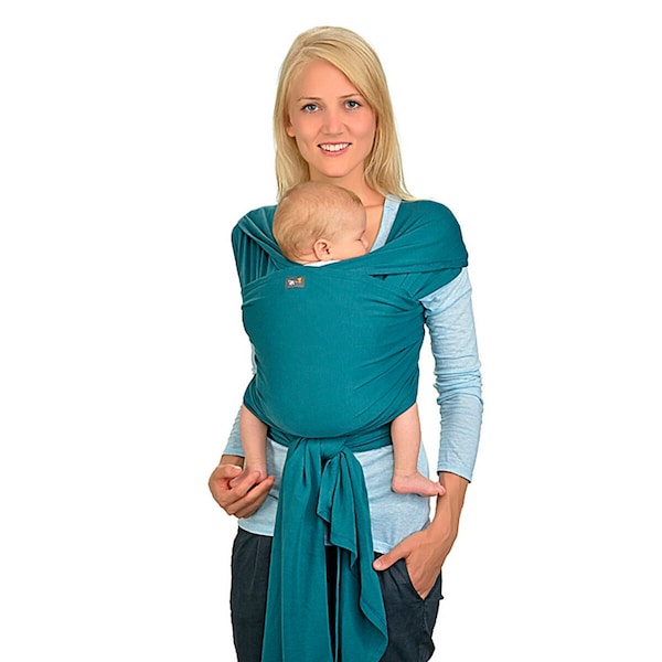babywalz HOPPEDIZ®Babytragetuch Elastisches Tragetuch petrol Online