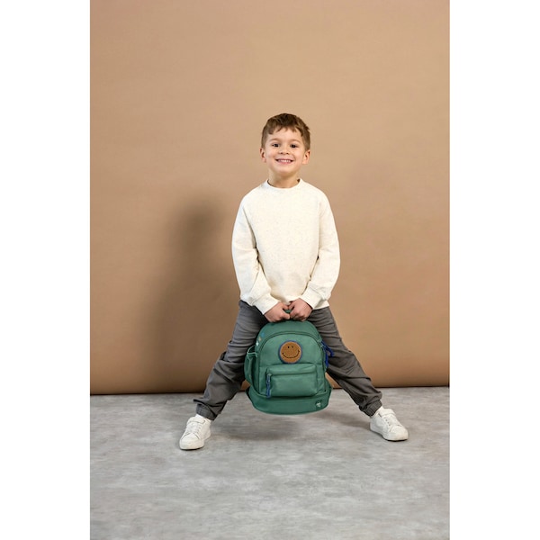 babywalz LässigKindergartenrucksack Mini Backpack Little Gang dunkelgrün Lagerräumung