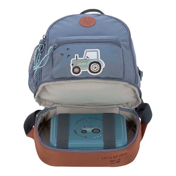 babywalz LässigKindergartenrucksack Mini Backpack Adventure Traktor blue denim Heißer Verkauf