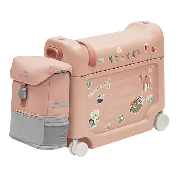 babywalz Stokke® - JetKids™ by Stokke®Reiseset inkl. BedBox und Wickelrucksack coral pink