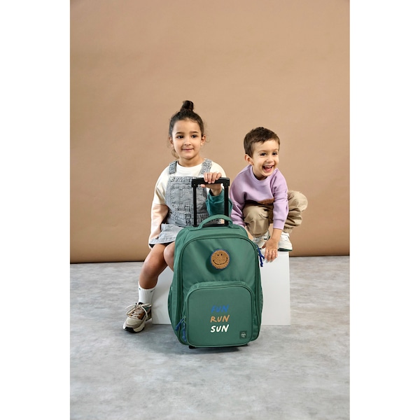 babywalz LässigKindertrolley Little Gang dunkelgrün Zeitlich begrenztes Angebot