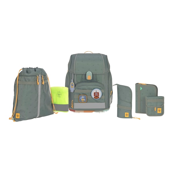 babywalz LässigSchulranzen-Set Boxy Unique 7-tlg. Letters green
