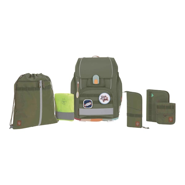 babywalz LässigSchulranzen-Set Boxy Unique 7-tlg. olive Tägliche Deals