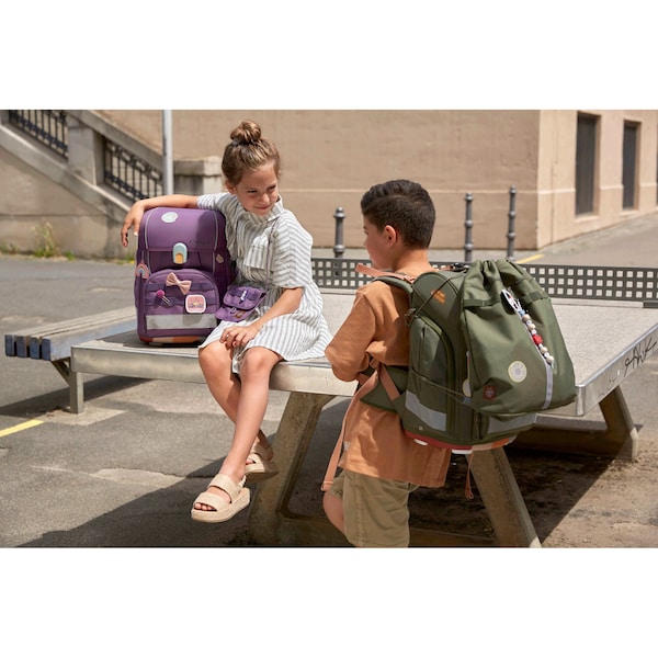 babywalz LässigSchulranzen-Set Boxy Unique 7-tlg. olive Tägliche Deals