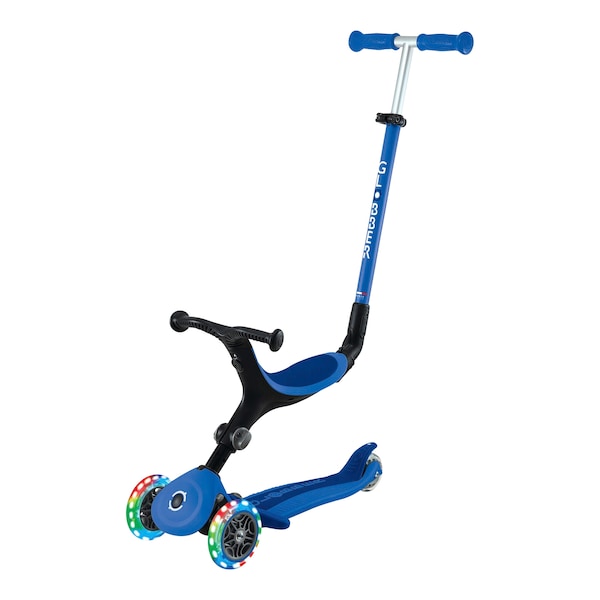 babywalz GlobberScooter 3in1 Go-Up active mit Leuchtrollen blau Saisonschlussverkauf