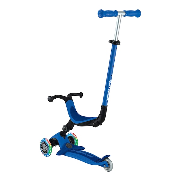 babywalz GlobberScooter 3in1 Go-Up active mit Leuchtrollen blau Saisonschlussverkauf