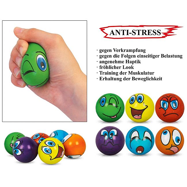 babybutt Anti-Stress-Ball im 6er-Set Fabrikverkauf