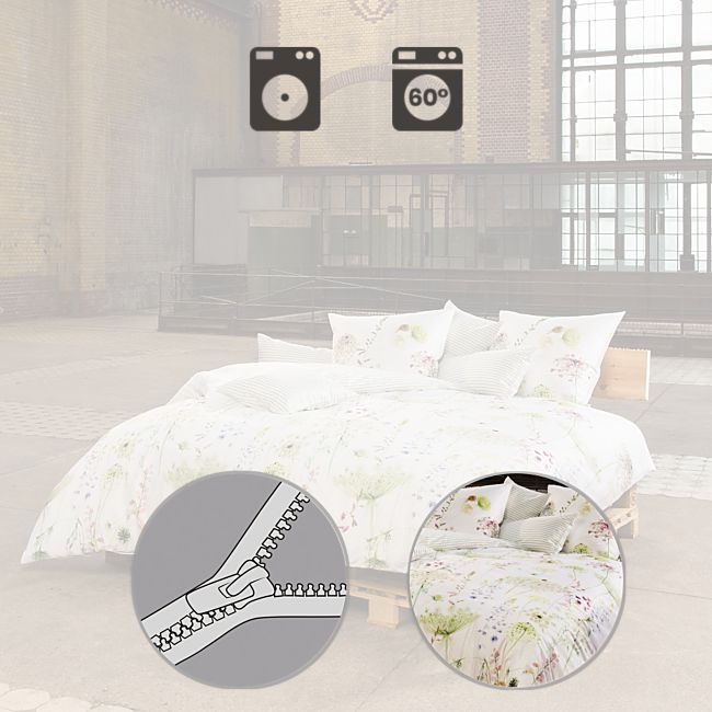 babybutt Estella Mako-Satin Wendebettwäsche "Meadow" Super Sparpreis
