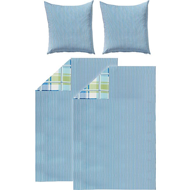 babybutt Erwin Müller Seersucker Wendebettwäsche im 4-teiligen Sparpaket Begrenztes Angebot