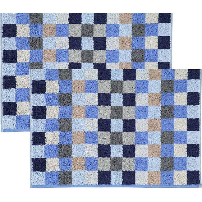 babybutt Cawö Walk-Frottier Jacquard Gästetuch "Unique Karo" im 2er-Pack