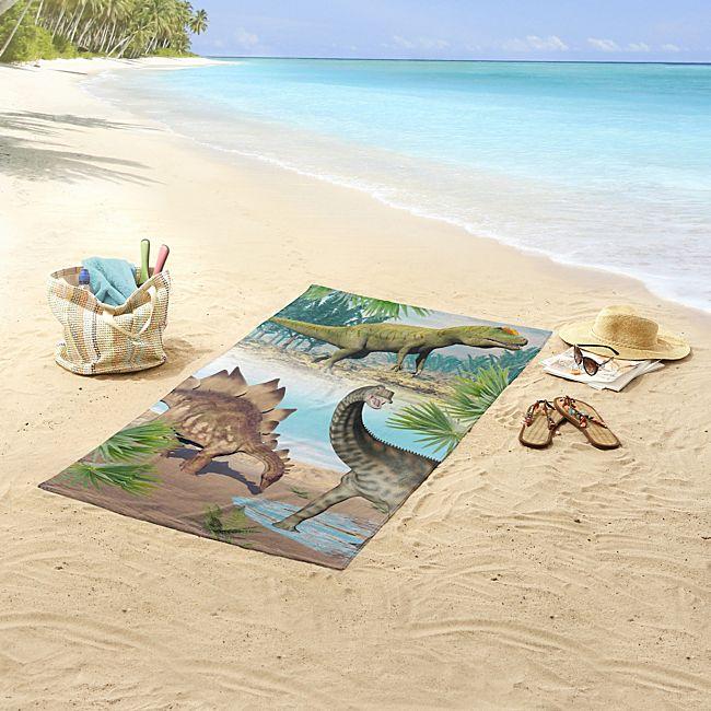 babybutt Good Morning Polyvelours Strandtuch "Dino" 50% Rabatt mit kostenlosem Versand