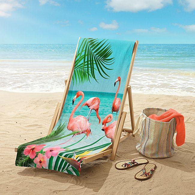 babybutt Good Morning Polyvelours Strandtuch "Flamingo" Sonderangebot