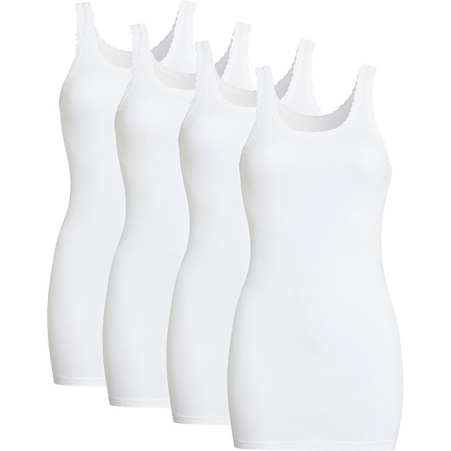 babybutt Conta Feinripp Damen-Unterhemd im 4er-Pack