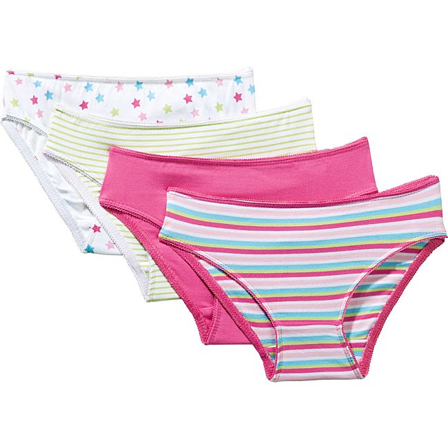 babybutt Erwin Müller Single-Jersey Mädchen-Slip im 4er-Pack