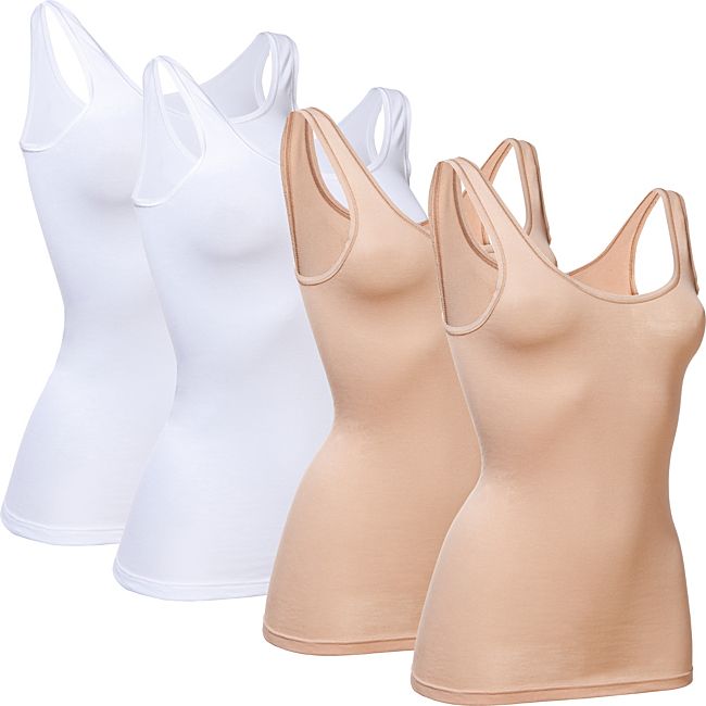babybutt Conta Feinripp Damen-Unterhemd im 4er-Pack