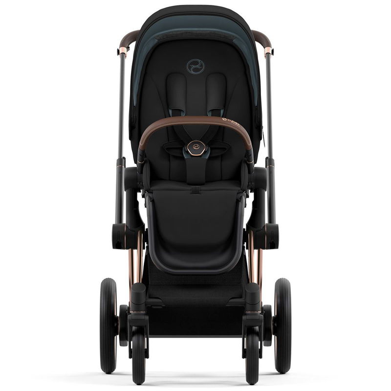 babyonlineshop CYBEX e-PRIAM Kinderwagen Sepia Black Bundle New Generation inkl. 8 Zubehörartikel 2025