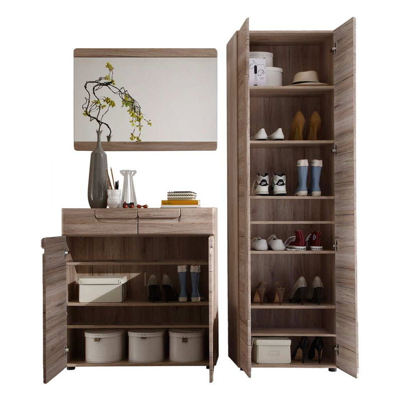 babyonlineshop trendteam Malea Garderobe 170x188x38 cm Eiche San Remo Hell Letzte 3 Tage