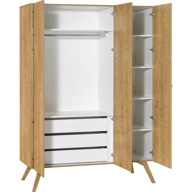 babyonlineshop VOX Nature Kleiderschrank 3-türig eiche / weiß Bis zu 65% Rabatt