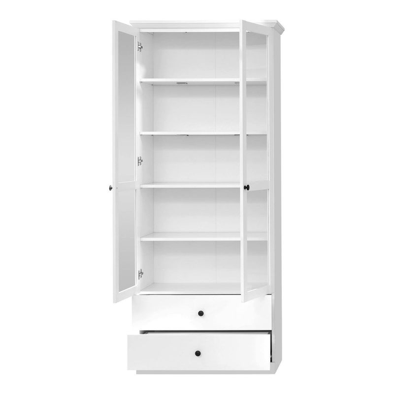 babyonlineshop trendteam Baxter Vitrine hoch weiß Dekor Nur für heute