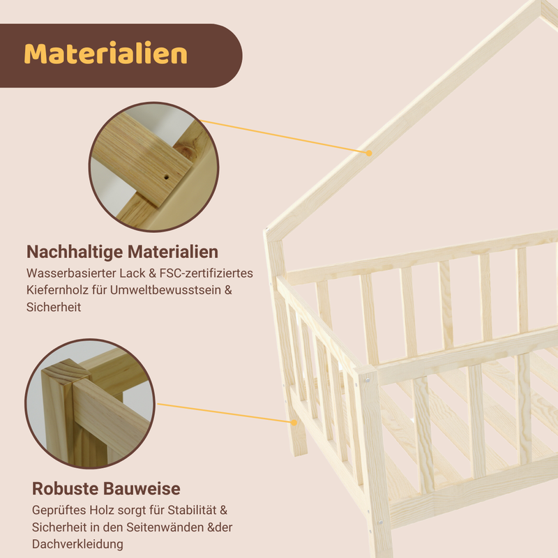 babyonlineshop Artkid William Hausbett natur 90 x 200 cm Angebote