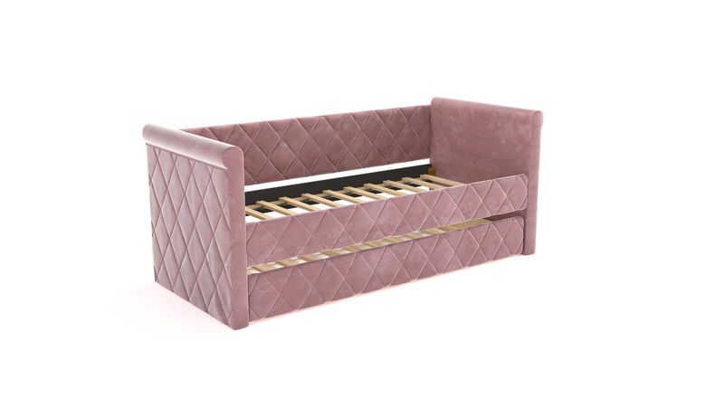 babyonlineshop Nature Kid Vilena Sofabett Velour rosa 90 x 200 cm im Angebot