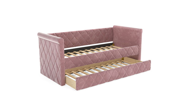 babyonlineshop Nature Kid Vilena Sofabett Velour rosa 90 x 200 cm im Angebot