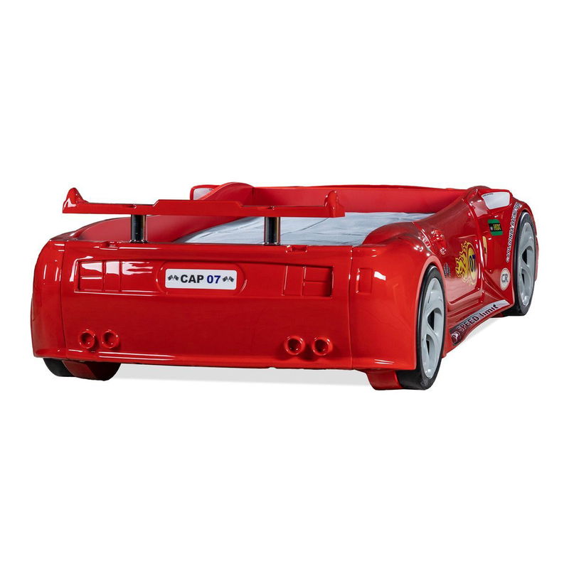 babyonlineshop Artkid Autobett Kinderbett rot 90x190 cm mit LED Licht per Fernbedienung Fabrikverkauf