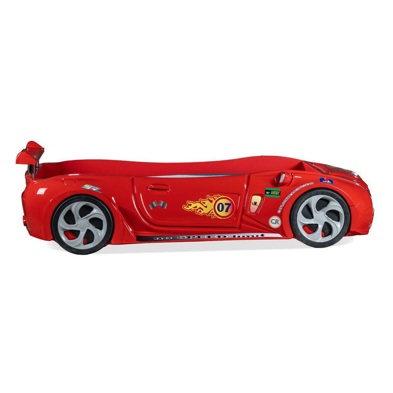 babyonlineshop Artkid Autobett Kinderbett rot 90x190 cm mit LED Licht per Fernbedienung Fabrikverkauf