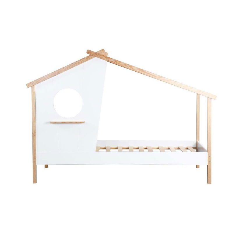 babyonlineshop Nature Kid Sam Hausbett weiß Kiefer Liegefläche 90 x 200 cm Fabrik Onlineshop