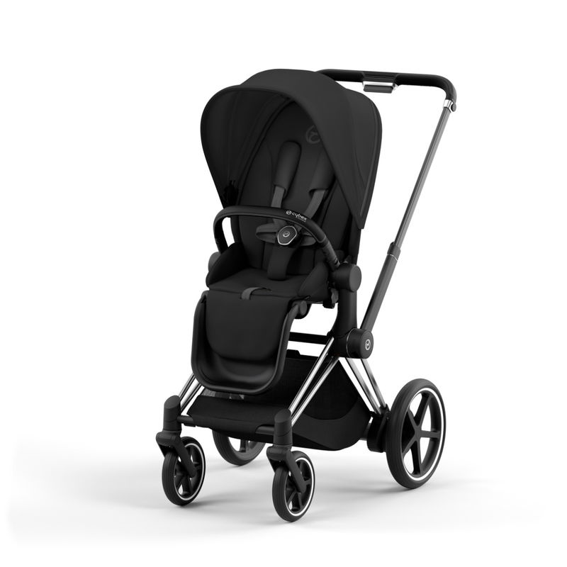 babyonlineshop CYBEX e-PRIAM Kinderwagen Sepia Black Bundle Plus New Generation inkl. Zubehörartikel Begrenztes Angebot
