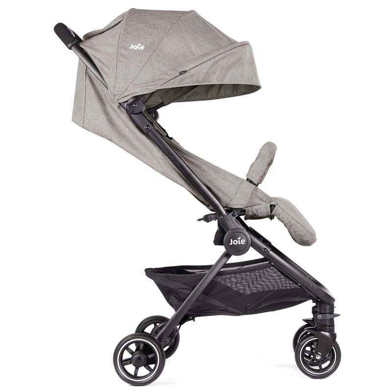 babyonlineshop Joie Pact Buggy Gray Flannel inkl. Regenverdeck Heißer Verkauf