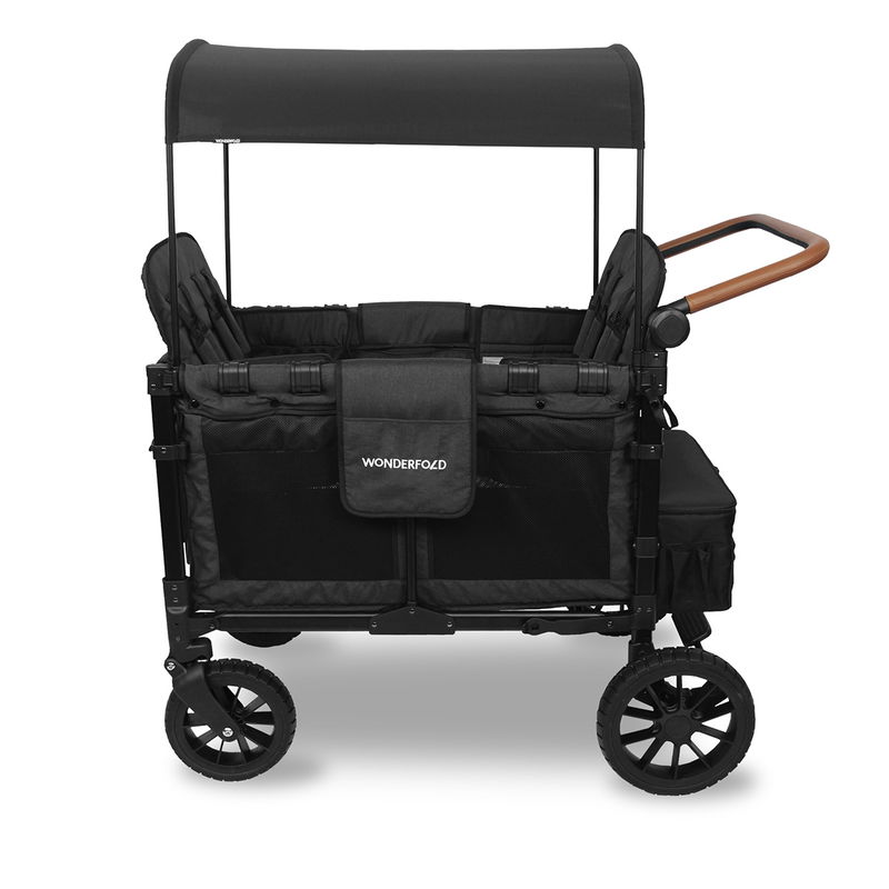 babyonlineshop WonderFold W4 Luxe Bollerwagen - Volcano Black Kauf eins, bekomm eins gratis