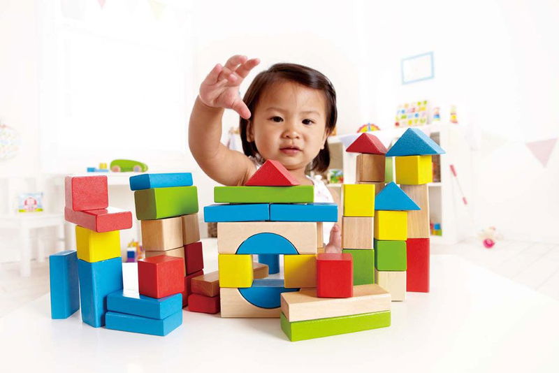 babyonlineshop Hape Bunte Holzbausteine E0409 Tiefpreis