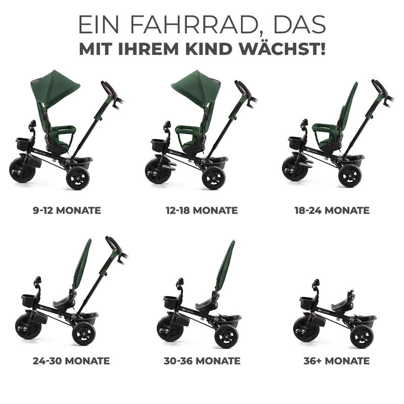 babyonlineshop Kinderkraft AVEO Dreirad mystic green Kostenlose Rückgabe