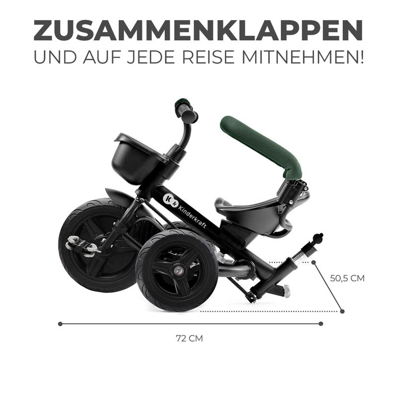 babyonlineshop Kinderkraft AVEO Dreirad mystic green Kostenlose Rückgabe