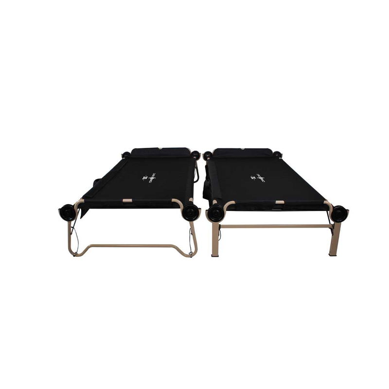 babyonlineshop Disc-O-Bed 2XL Etagenbett schwarz modernes Feld- und Campingbett Zeitbegrenzte Promotion
