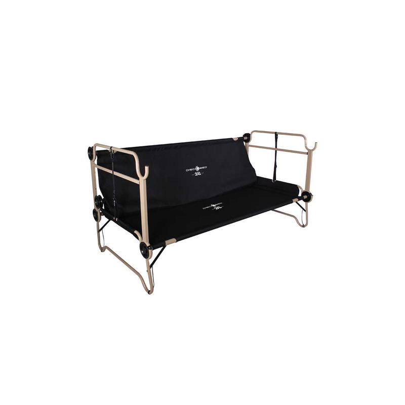 babyonlineshop Disc-O-Bed 2XL Etagenbett schwarz modernes Feld- und Campingbett Zeitbegrenzte Promotion