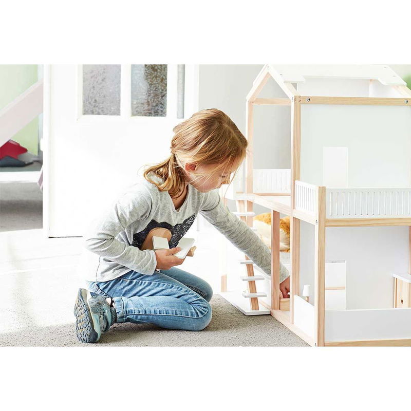 babyonlineshop Pinolino Puppenhaus Ida Kiefer und MDF weiß lackiert Bis zu 50% Rabatt