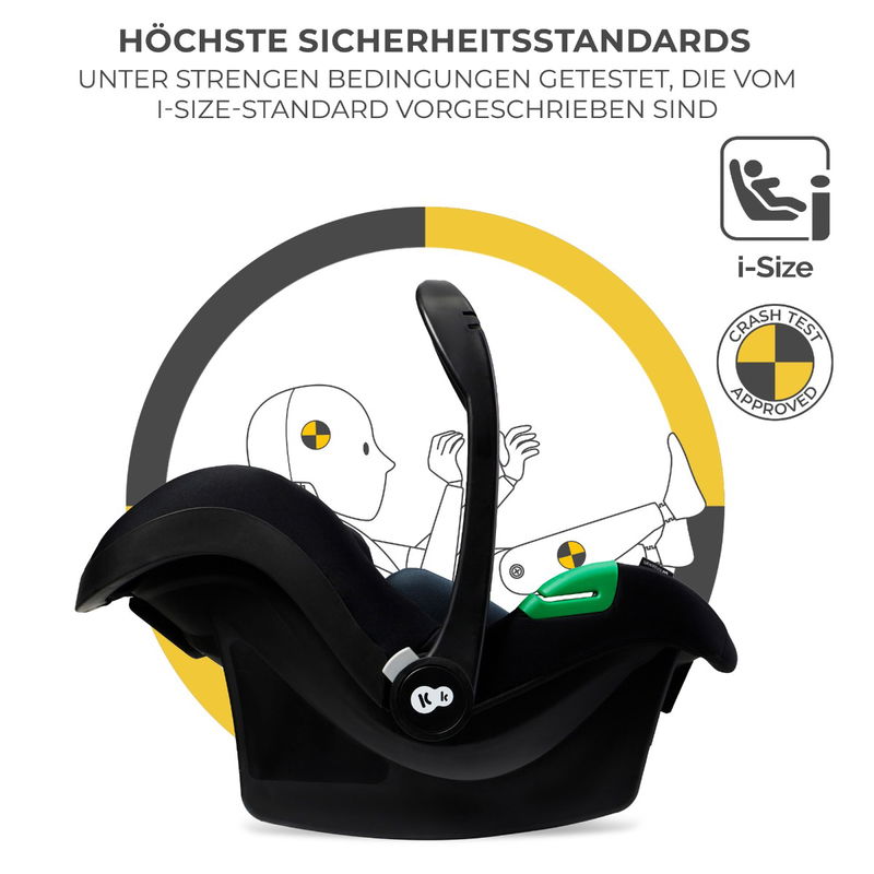 babyonlineshop Kinderkraft MINK PRO i-Size Kindersitz black 40-75 cm Begrenzt auf 3 Tage