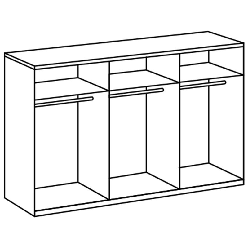 babyonlineshop Wimex Gibraltar Schwebetürenschrank 270 cm Weiß/Artisan-Eiche Dekor Angebote