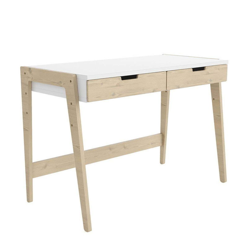 babyonlineshop Nature Kid Cory Schreibtisch weiß/natur höhenverstellbar aus Kiefer und MDF Meist gekauft