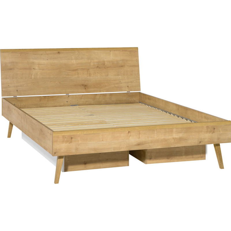 babyonlineshop VOX Nature Bett 140x200 cm mit glattem Kopfteil eiche Kostenloser Versand